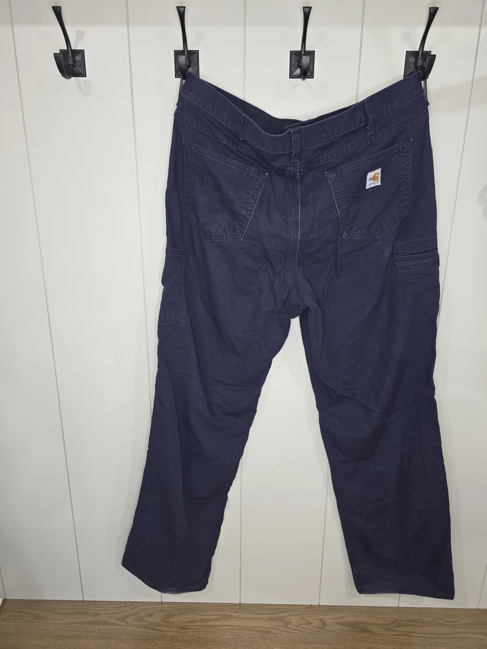 Mens Carhartt Cat 2 Flame Resistant. Navy Durable Size 38/34 Cargo